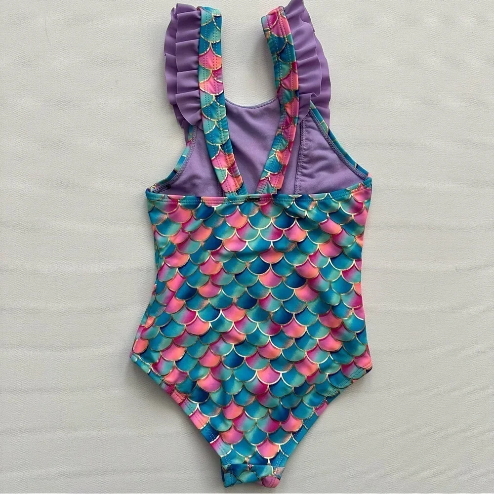XOXO Girls Mermaid One Piece Swimsuit Size 4